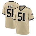 Qdoa NO.Saints #51 Cesar Ruiz Player Gold Home Game Stitched Jerseys