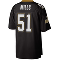 Qdoa NO.Saints  #51 Sam Mills Mitchell & Ness Black Legacy Replica Stitched Puhic Jersey