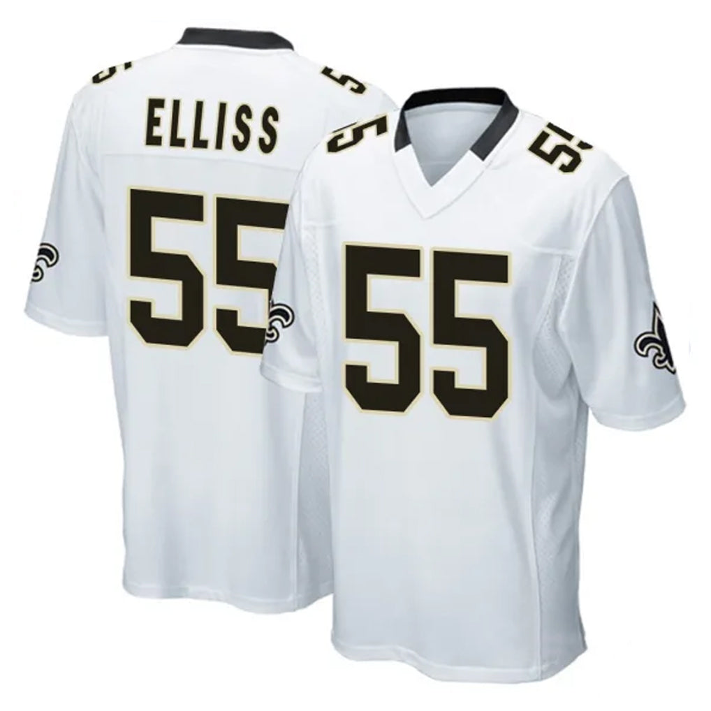 Qdoa NO.Saints #55 Kaden Elliss Player White Home Game Stitched Jerseys