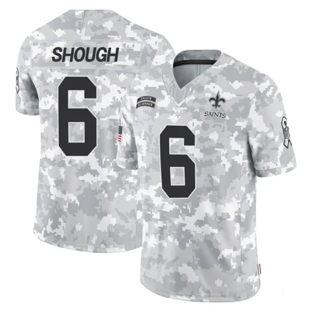 Qdoa NO.Saints #6 Tyler Shough Player Arctic Camo Salute To Service Limited Game Stitched Jerseys
