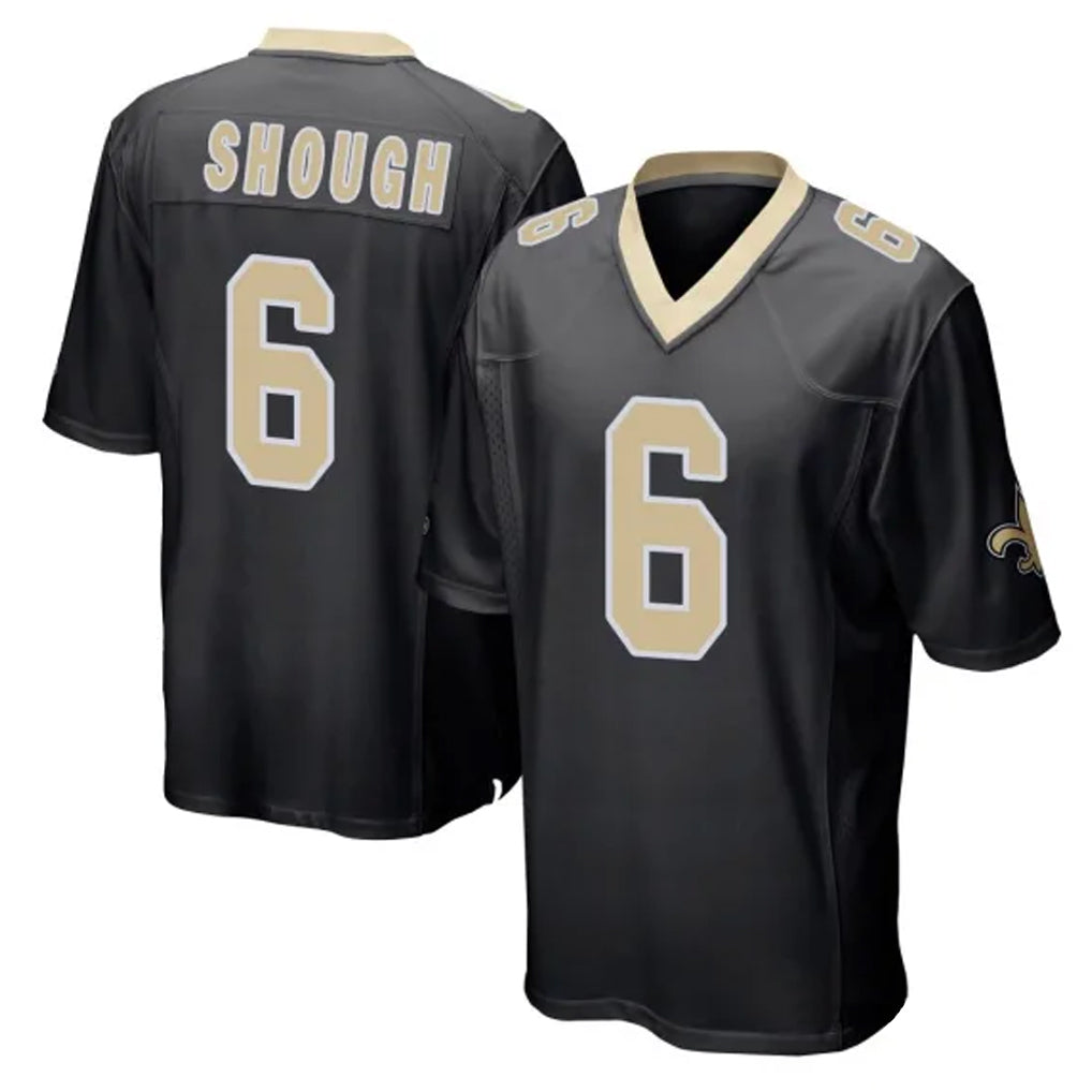 Qdoa NO.Saints #6 Tyler Shough Player Black Home Game Stitched Jerseys