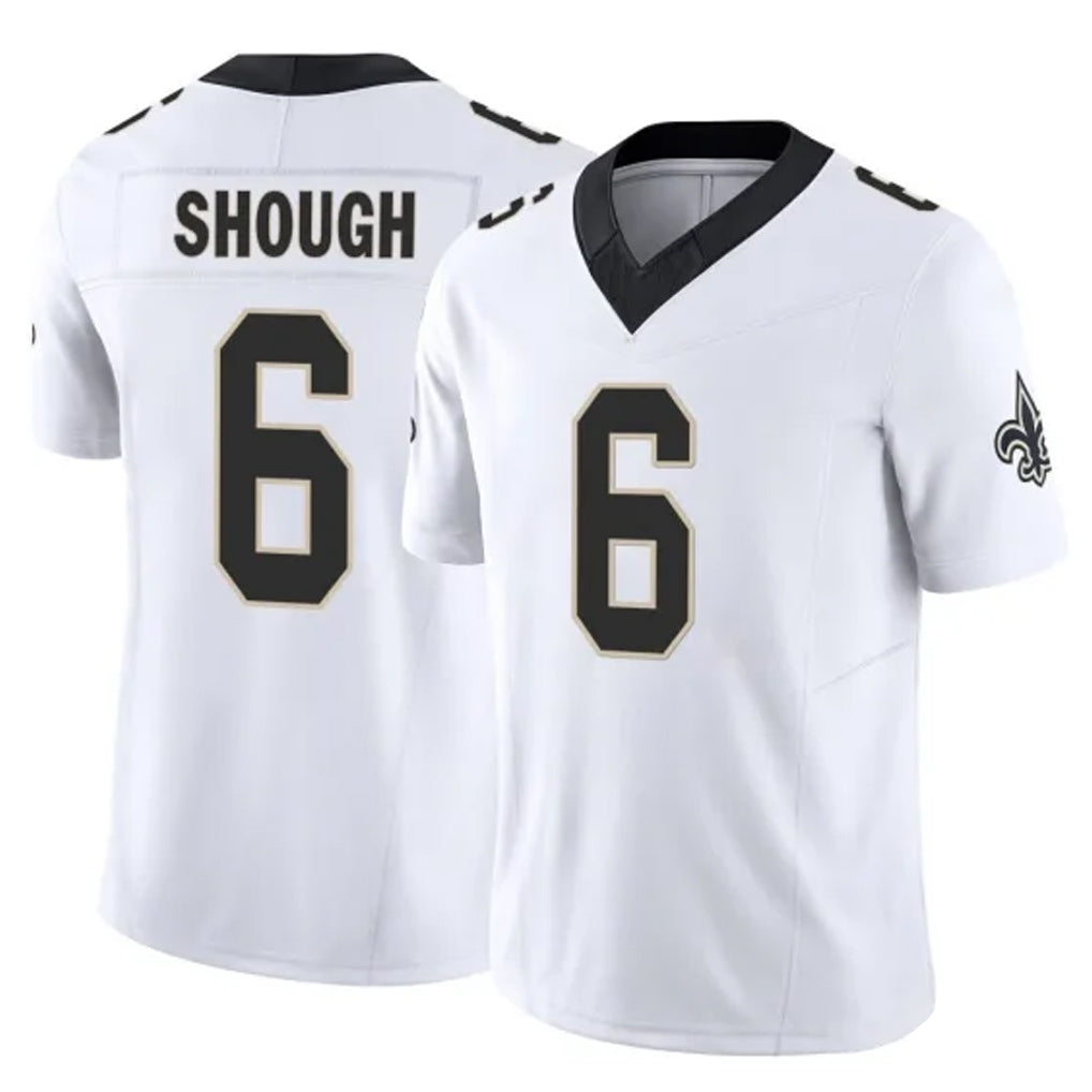 Qdoa NO.Saints #6 Tyler Shough Player White Limited Vapor F.U.S.E. Home Game Stitched Jerseys
