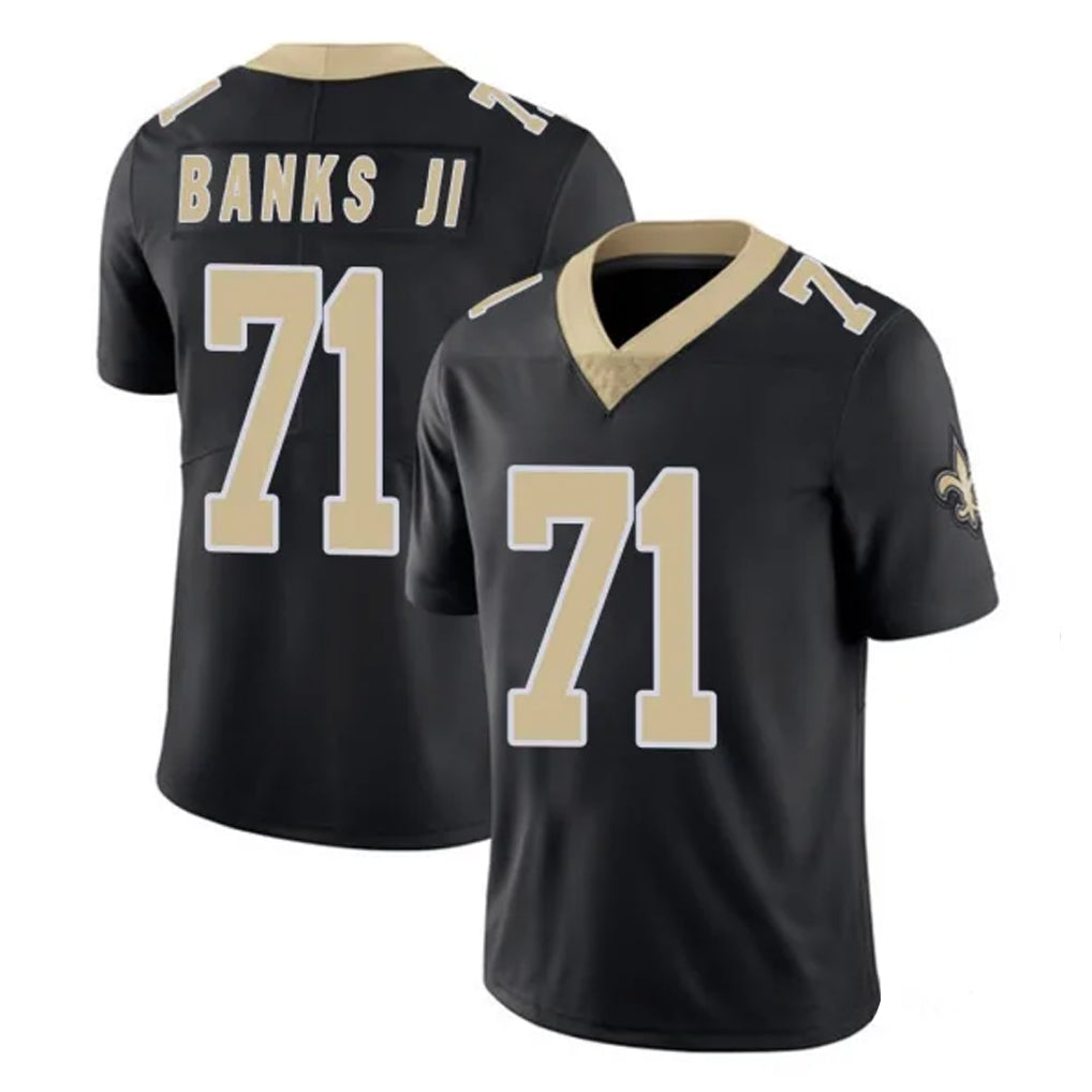 Qdoa NO.Saints #71 Kelvin Banks Jr. Player Black Limited Vapor Untouchable Home Game Stitched Jerseys