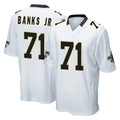 Qdoa NO.Saints #71 Kelvin Banks Jr. Player White Home Game Stitched Jerseys