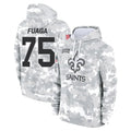 Qdoa NO.Saints #75 Taliese Fuaga Player Arctic Camo Salute to Service Pullover Hoodies Limited Game Stitched Jerseys
