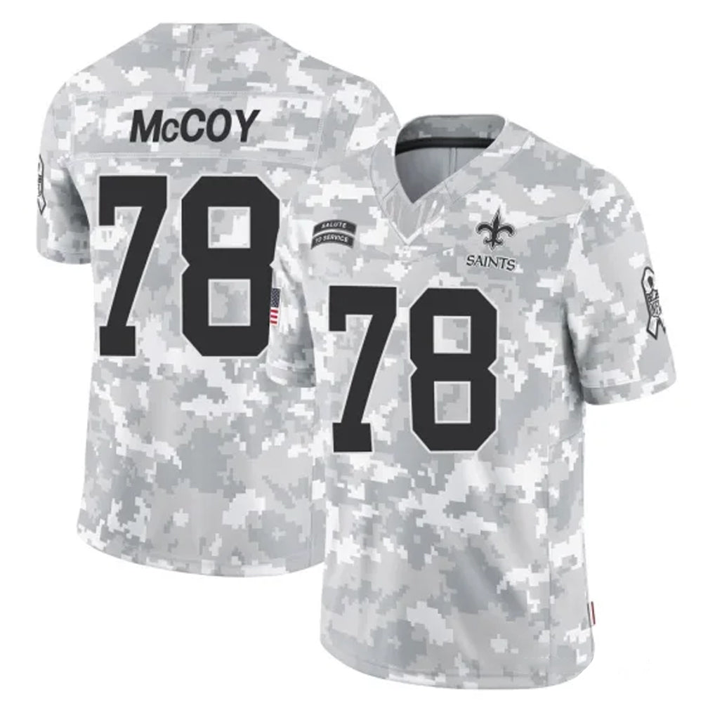 Qdoa NO.Saints #78 Erik McCoy Player Arctic Camo Salute To Service Limited Game Stitched Jerseys