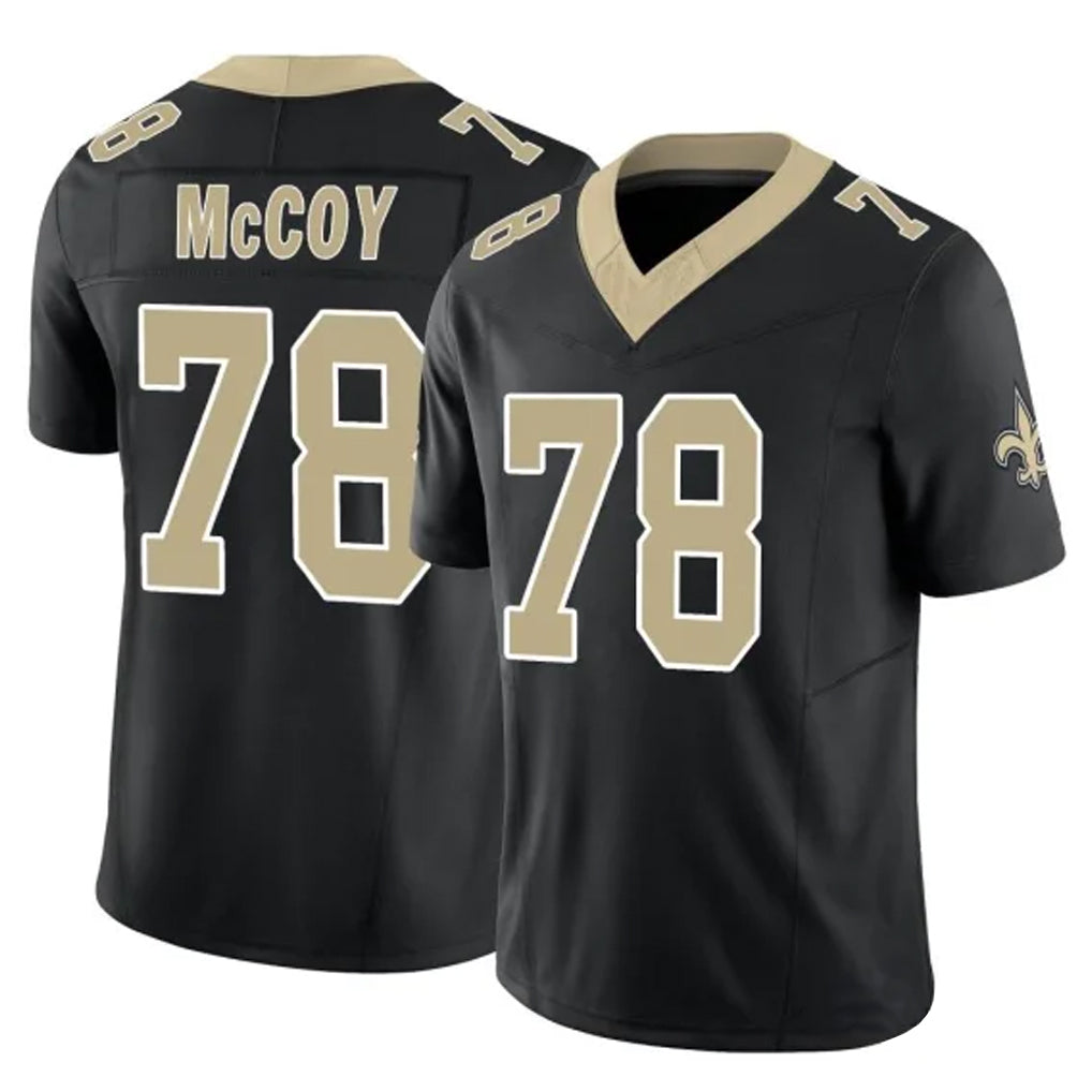 Qdoa NO.Saints #78 Erik McCoy Player Black Limited Vapor F.U.S.E. Home Game Stitched Jerseys