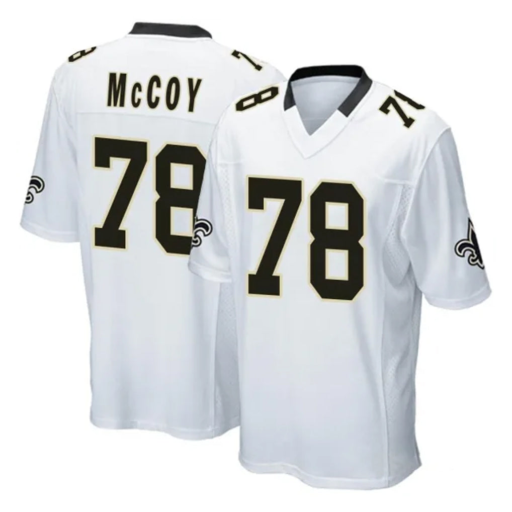 Qdoa NO.Saints #78 Erik McCoy Player White Home Game Stitched Jerseys