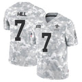 Qdoa NO.Saints #7 Taysom Hill Player Arctic Camo Salute to Service Limited Stitched Jerseys