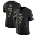 Qdoa NO.Saints #7 Taysom Hill Player Limited Black Impact Stitched Jerseys