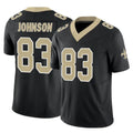 Qdoa NO.Saints #83 Juwan Johnson Player Black Limited Vapor F.U.S.E. Home Game Stitched Jerseys