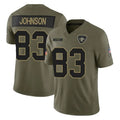 Qdoa NO.Saints #83 Juwan Johnson Player Olive 2025 Salute To Service Limited Stitched Jerseys
