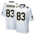 Qdoa NO.Saints #83 Juwan Johnson Player White Home Game Stitched Jerseys