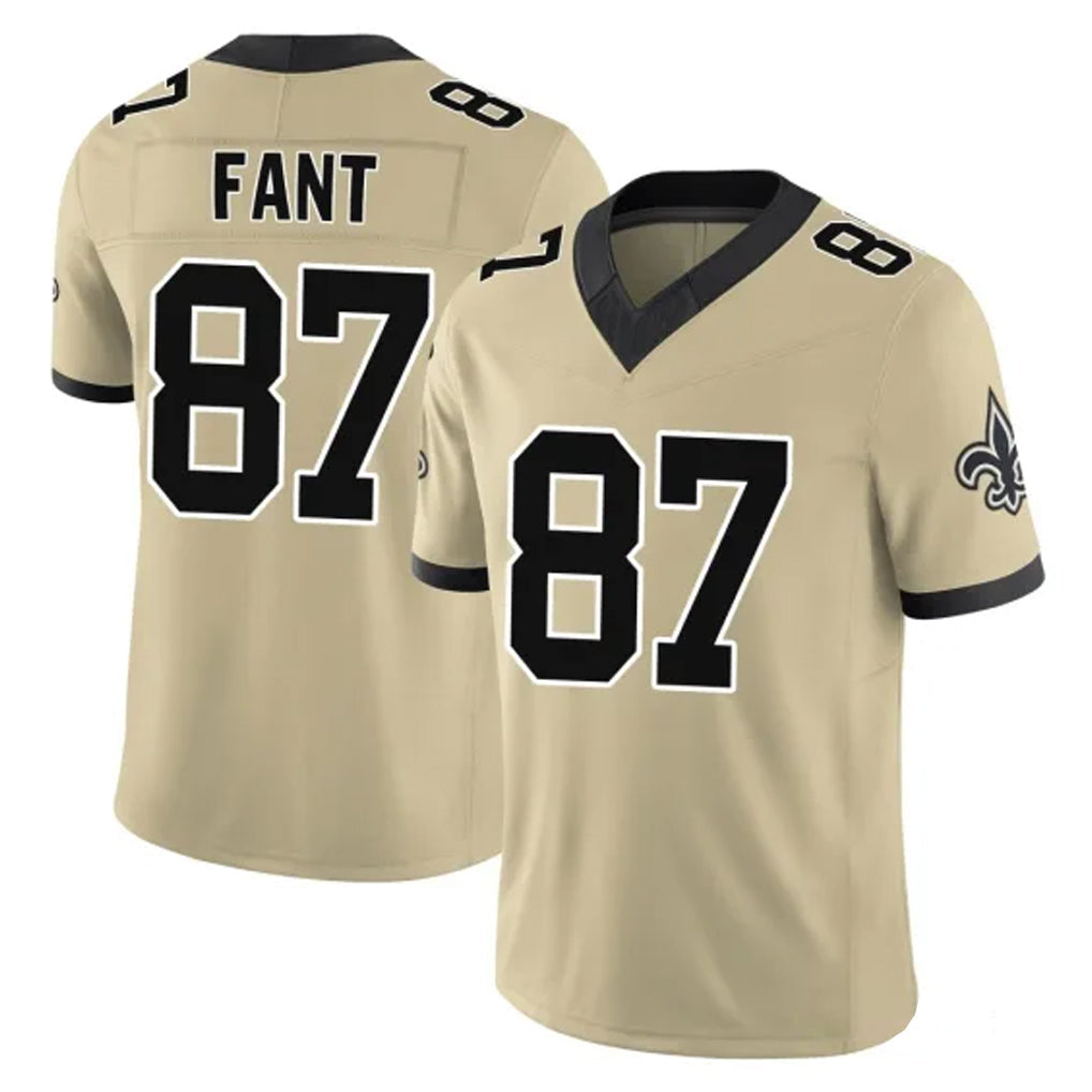 Qdoa NO.Saints #87 Noah Fant Player Gold Limited Vapor F.U.S.E. Home Game Stitched Jerseys