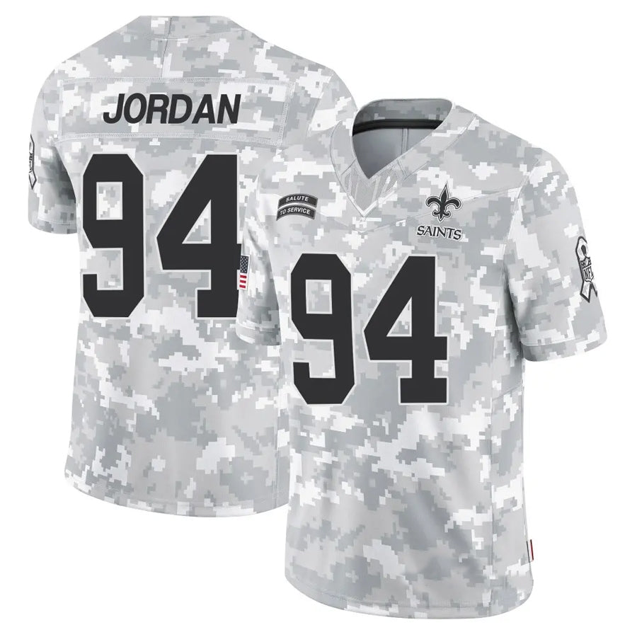 Qdoa NO.Saints #94 Cameron Jordan Player Arctic Camo Salute to Service Limited Stitched Jerseys