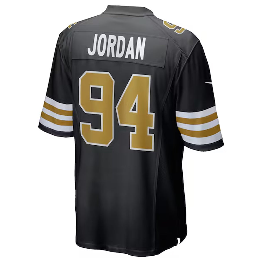 Qdoa NO.Saints #94 Cameron Jordan Player Black Alternate Game Stitched Jerseys