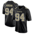 Qdoa NO.Saints #94 Cameron Jordan Player Carbon Black Fashion Game Stitched Jerseys