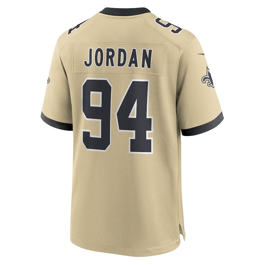 Qdoa NO.Saints #94 Cameron Jordan Player Gold Alternate Game Stitched Jerseys