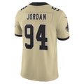 Qdoa NO.Saints #94 Cameron Jordan Player Gold Alternate Vapor F.U.S.E. Limited Stitched Jerseys