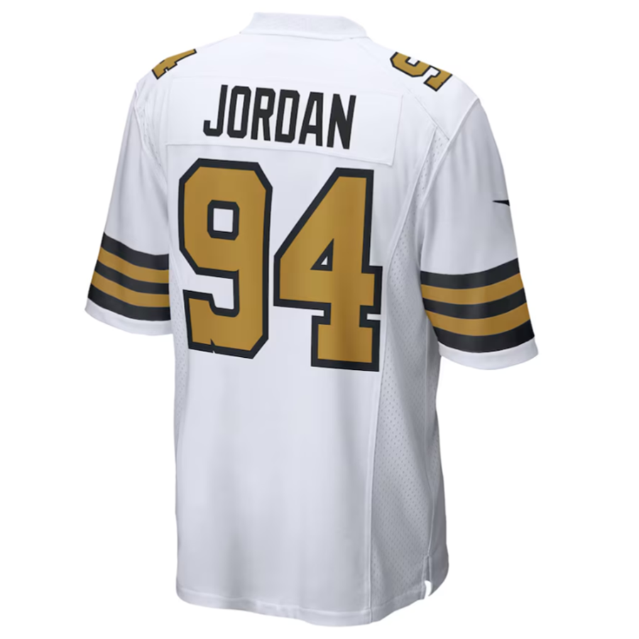 Qdoa NO.Saints #94 Cameron Jordan White Alternate Game Stitched American Stitched Jersey
