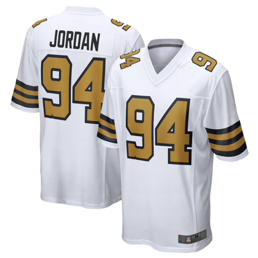 Qdoa NO.Saints #94 Cameron Jordan White Alternate Game Stitched American Stitched Jerseys