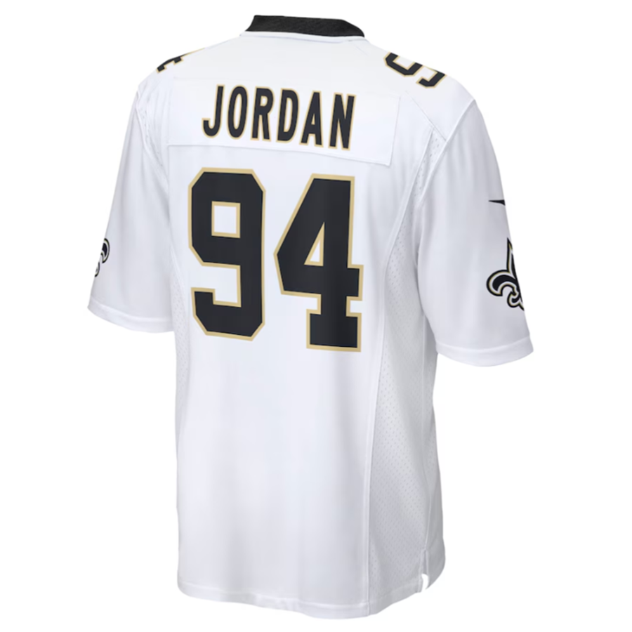 Qdoa NO.Saints #94 Cameron Jordan White Game Stitched American Stitched Jerseys