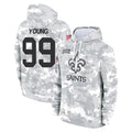 Qdoa NO.Saints #99 Chase Young Player Arctic Camo Salute to Service Pullover Hoodies Limited Game Stitched Jerseys