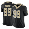 Qdoa NO.Saints #99 Chase Young Player Black Limited Vapor F.U.S.E. Home Game Stitched Jerseys