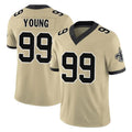 Qdoa NO.Saints #99 Chase Young Player Gold Limited Vapor F.U.S.E. Home Game Stitched Jerseys