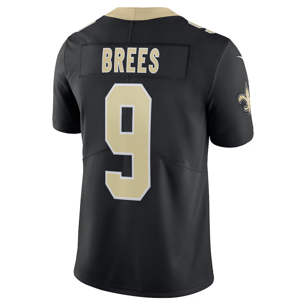 Qdoa NO.Saints #9 Drew Brees Captain Vapor Limited Stitched Jerseys