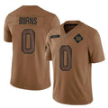 Qdoa NY.Giants #0 Brian Burns Player Brown Salute To Service Limited Stitched Jerseys