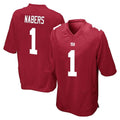 Qdoa NY.Giants #1 Malik Nabers Player Red Home Game Stitched Jerseys