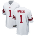 Qdoa NY.Giants #1 Malik Nabers Player White Game Stitched Jerseys