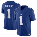Qdoa NY.Giants #1 Malik Nabers Royal Vapor F.U.S.E. Limited American Stitched Stitched Jersey
