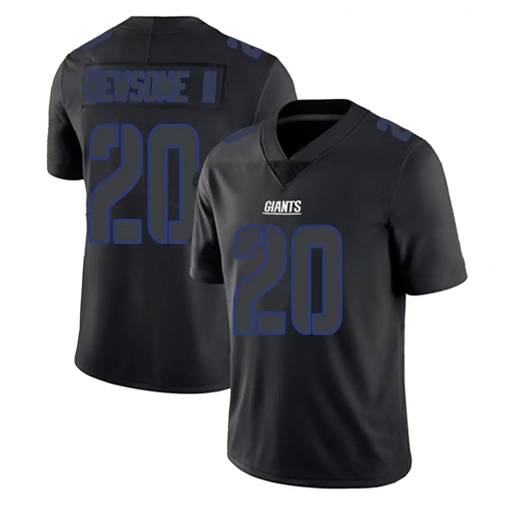 Qdoa NY.Giants #20 Greg Newsome II Player Black Impact Limited Home Game Stitched Jerseys