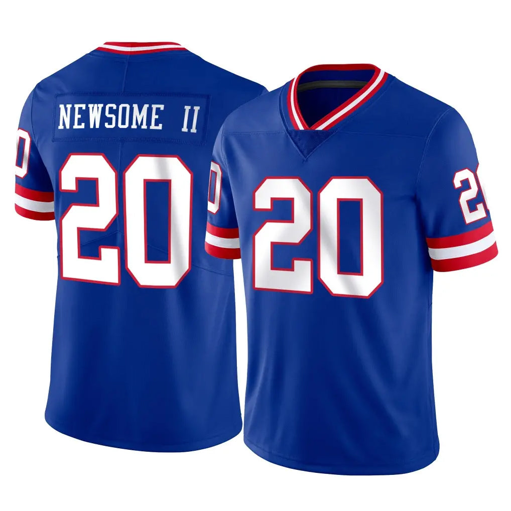 Qdoa NY.Giants #20 Greg Newsome II Player Royal Classic Vapor Home Game Stitched Jerseys