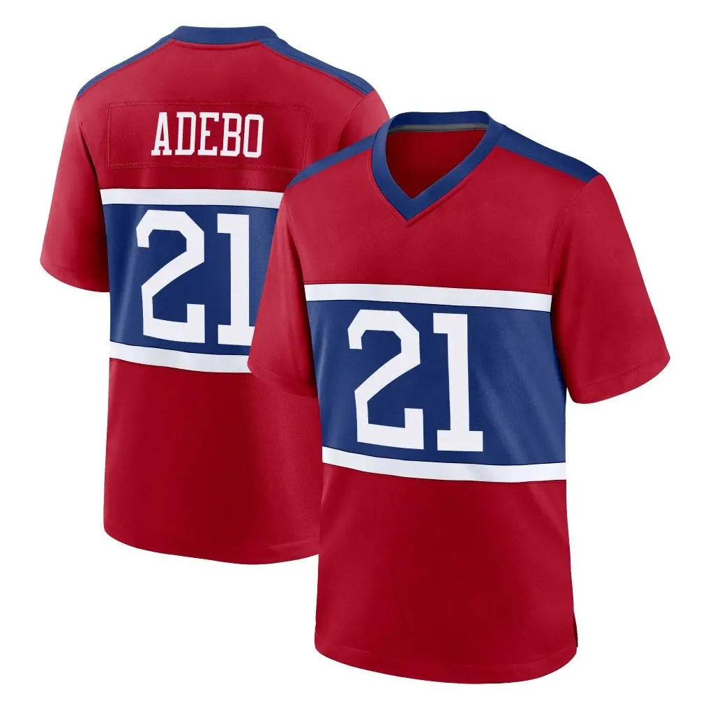 Qdoa NY.Giants #21 Paulson Adebo Player Red Century Home Game Stitched Jerseys