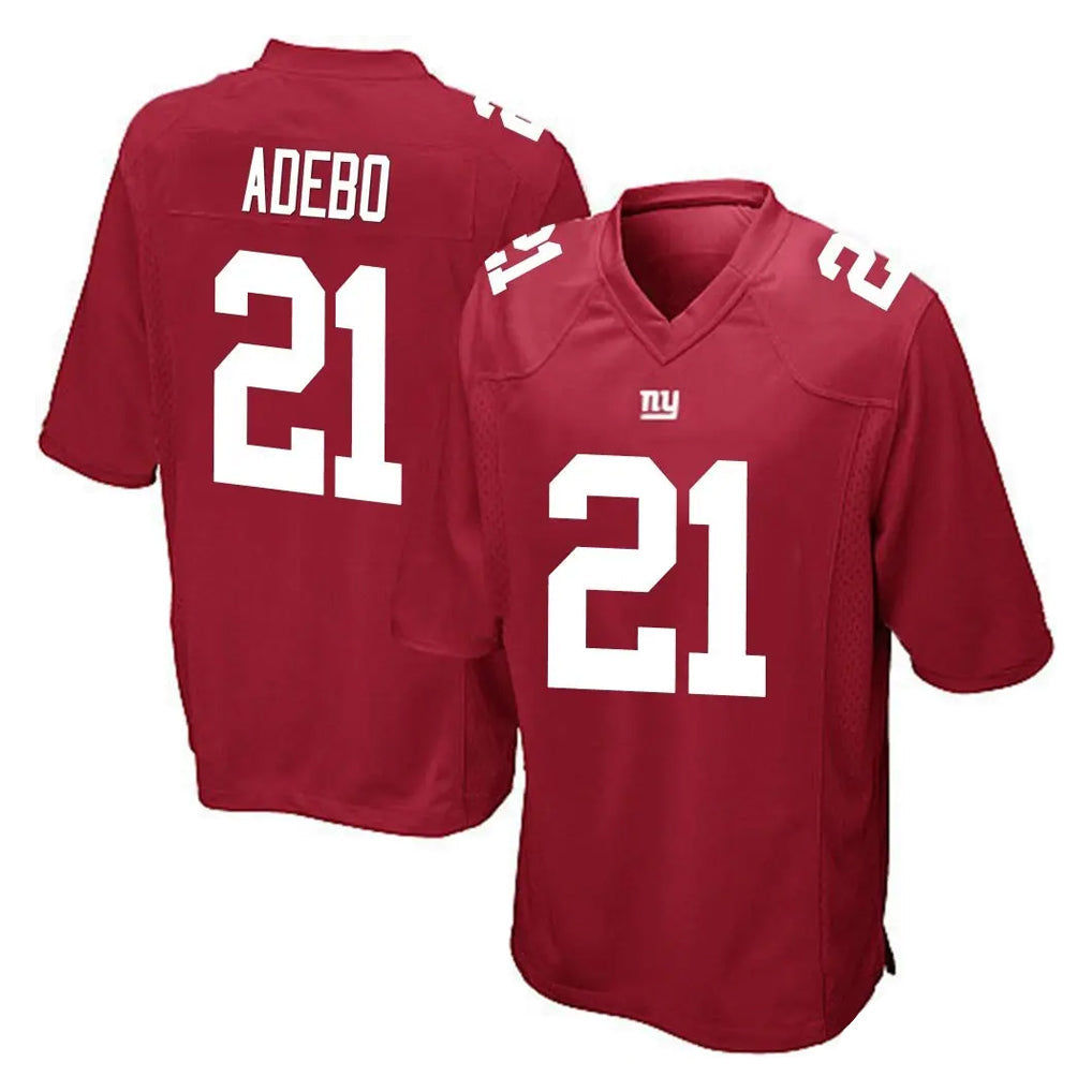 Qdoa NY.Giants #21 Paulson Adebo Player Red Home Game Stitched Jerseys
