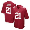 Qdoa NY.Giants #21 Paulson Adebo Player Red Home Game Stitched Jerseys