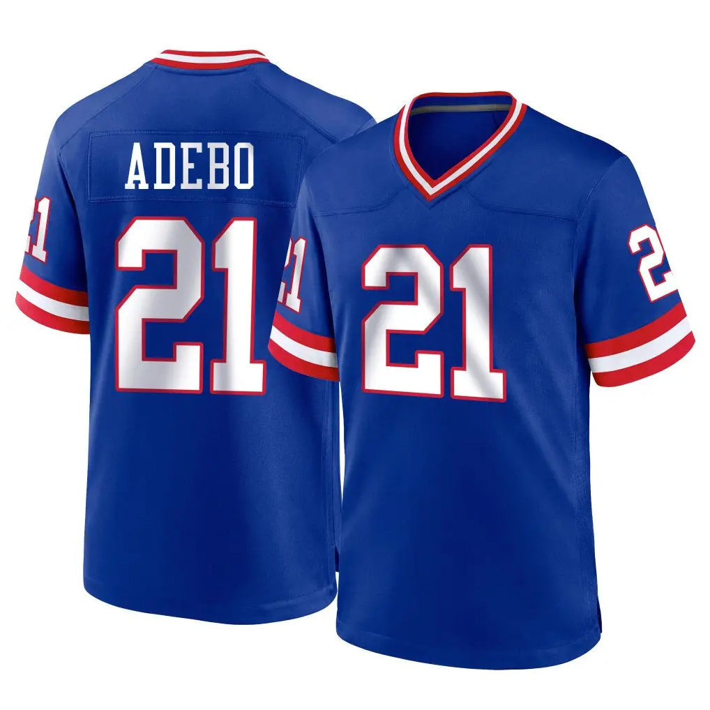 Qdoa NY.Giants #21 Paulson Adebo Player Royal Classic Home Game Stitched Jerseys