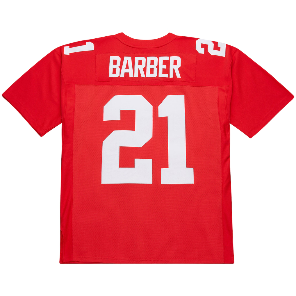 Qdoa NY.Giants #21 Tiki Barber Mitchell & Ness Red 2004 Legacy Replica Stitched Puhic Jersey