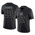 Qdoa NY.Giants #22 Najee Harris Player Black Limited Reflective Home Game Stitched Jerseys