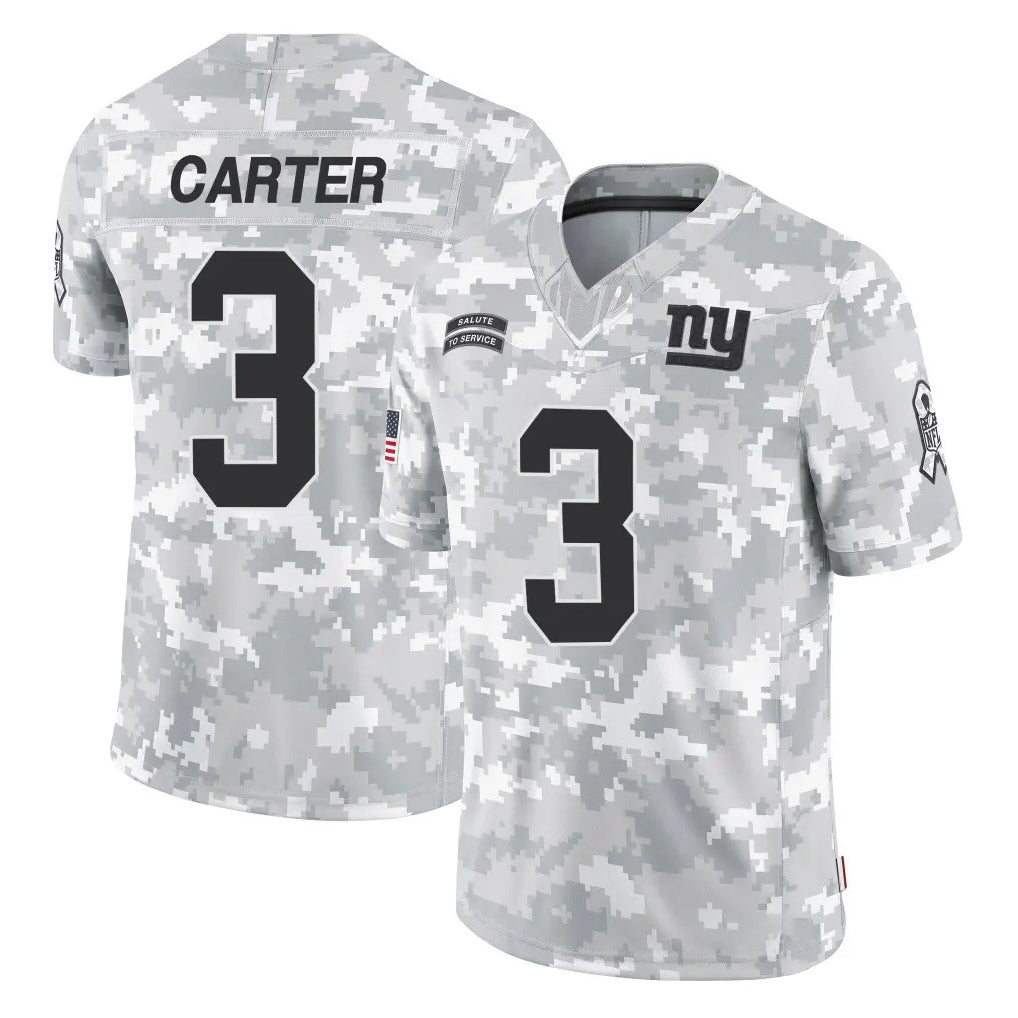 Qdoa NY.Giants #3 Abdul Carter Player Arctic Camo Salute To Service Limited Game Stitched Jerseys