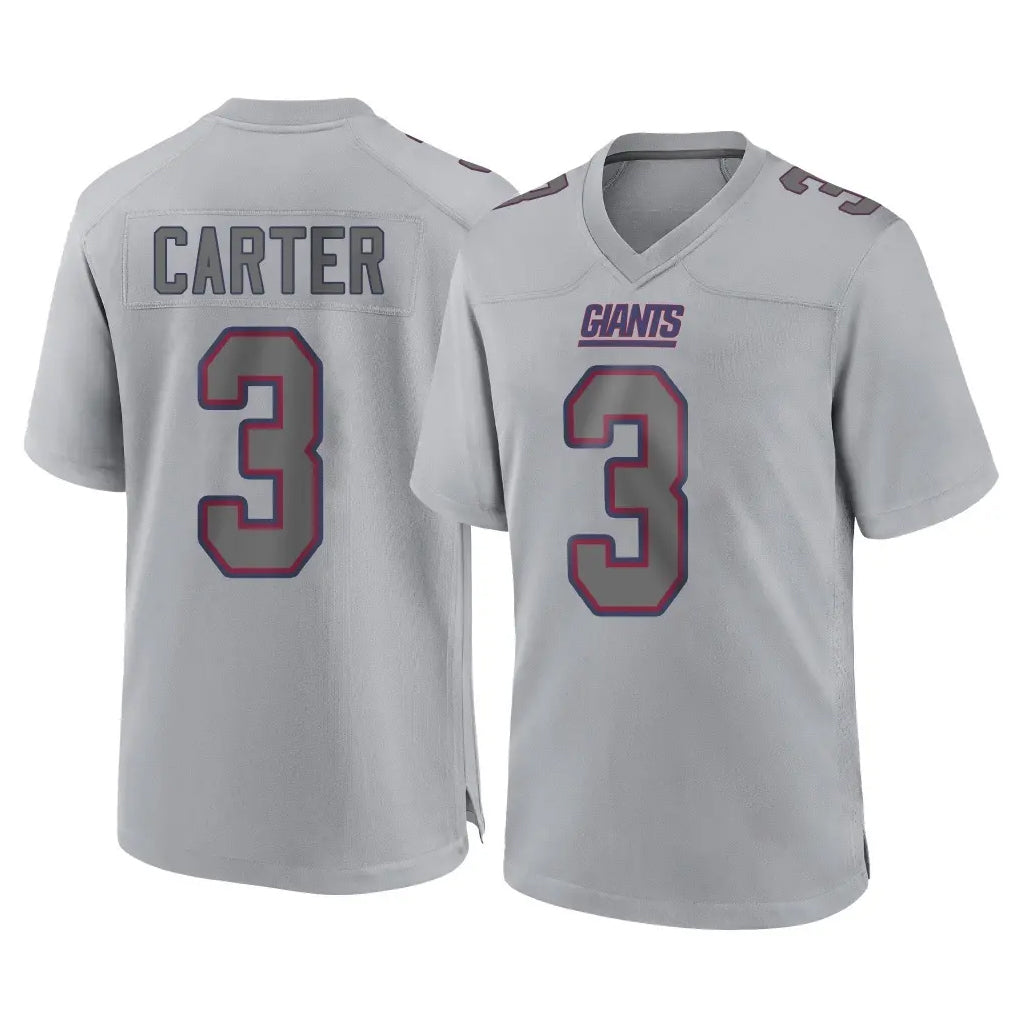 Qdoa NY.Giants #3 Abdul Carter Player Gray Atmosphere Fashion Limited Game Stitched Jerseys