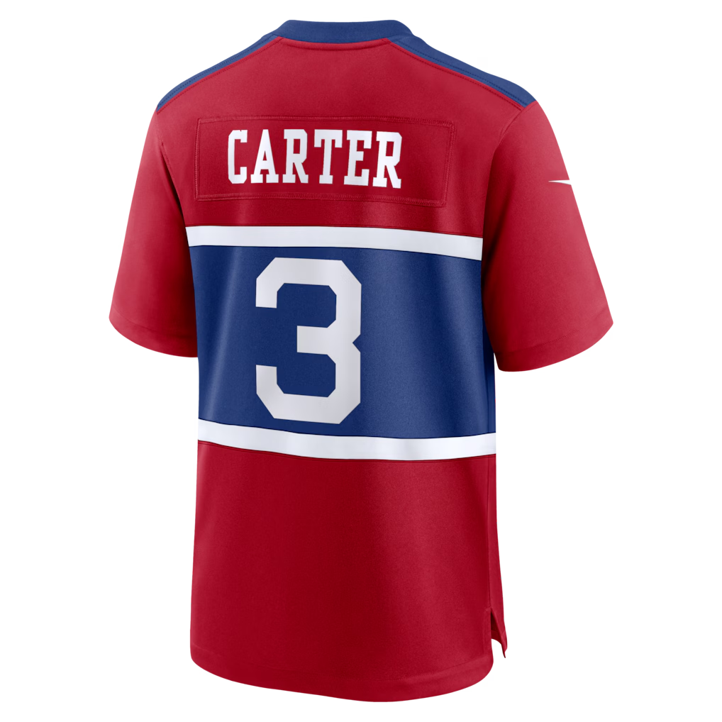 Qdoa NY.Giants #3 Abdul Carter Red Alternate Game Stitched Jerseys
