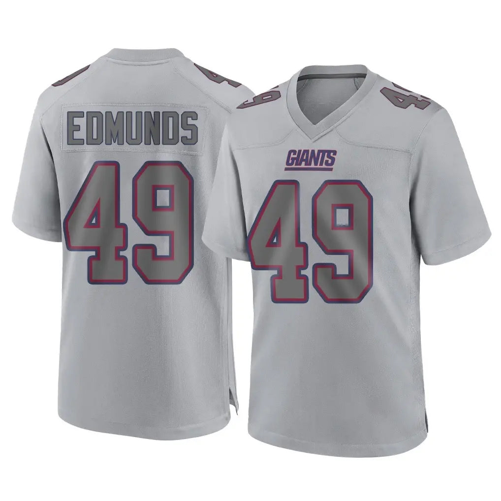 Qdoa NY.Giants #49 Tremaine Edmunds Player Gray Atmosphere Fashion Limited Game Stitched Jerseys