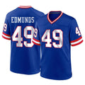 Qdoa NY.Giants #49 Tremaine Edmunds Player Royal Classic Home Game Stitched Jerseys