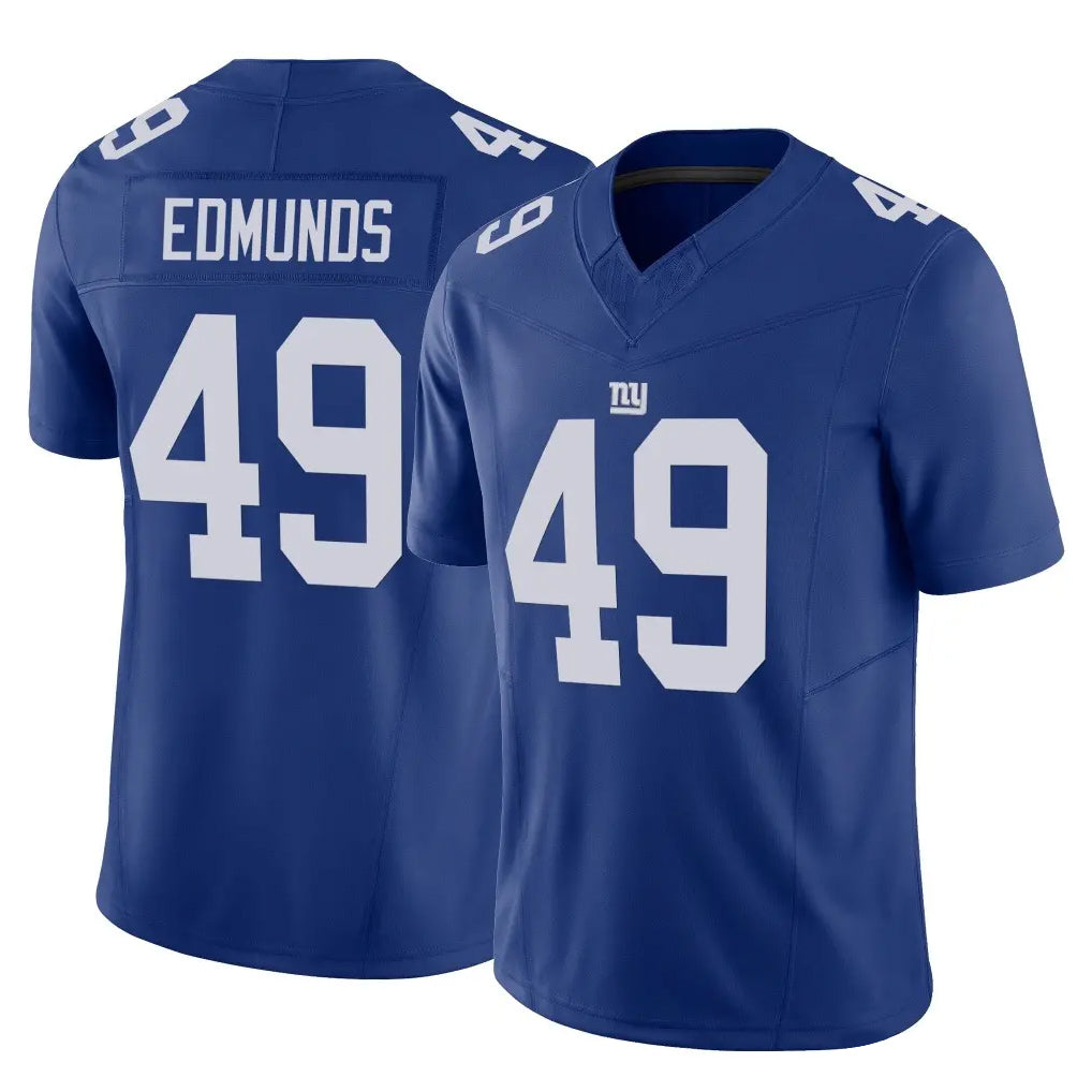 Qdoa NY.Giants #49 Tremaine Edmunds Player Royal Limited Vapor F.U.S.E. Home Game Stitched Jerseys