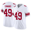 Qdoa NY.Giants #49 Tremaine Edmunds Player White Limited Vapor F.U.S.E. Home Game Stitched Jerseys