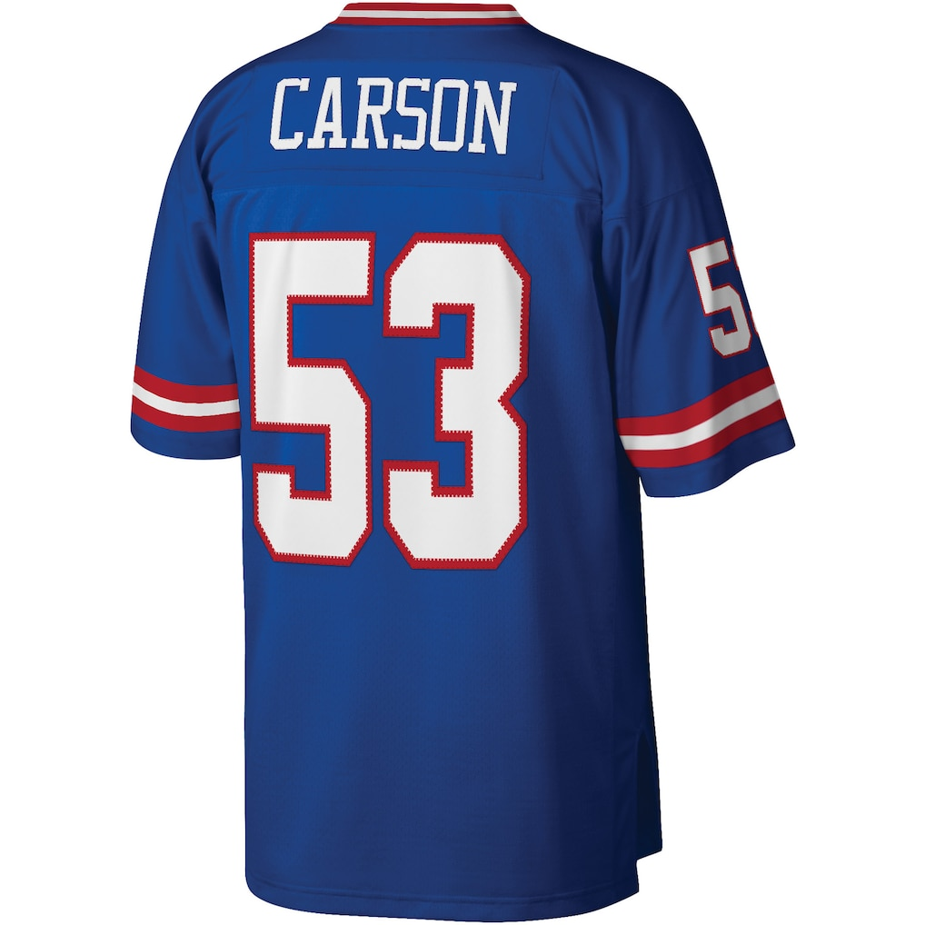 Qdoa NY.Giants #53 Harry Carson Mitchell & Ness Royal Legacy Replica Jersey